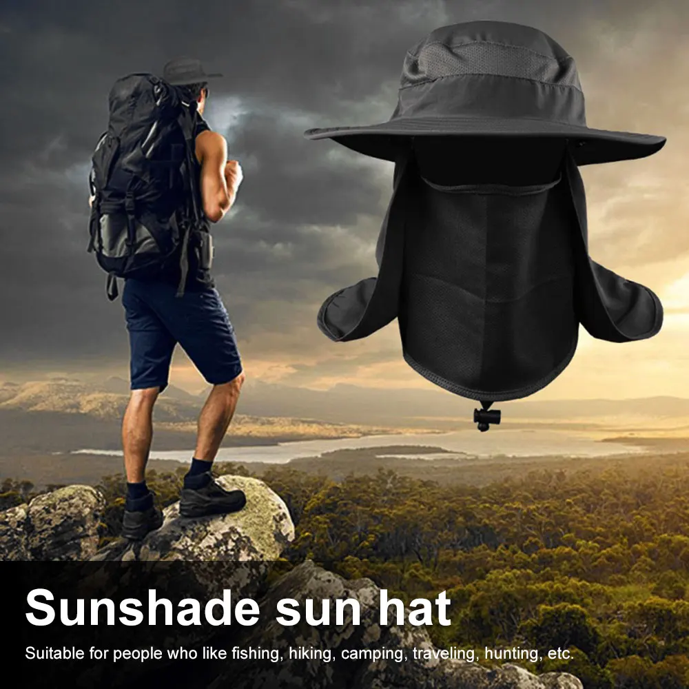 

Outdoor Mountain Climbing Bucket Hat Large Round Brim Sun Block Quick Drying Fishing Hats Summer Sun Cap For Travel New