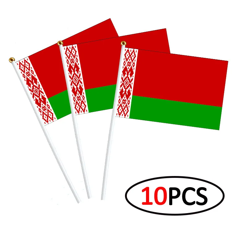

10/50/100 шт., ручной флаг из Беларуси, 14 х21 см
