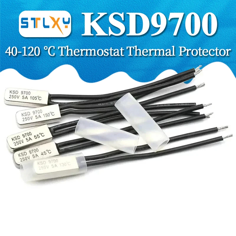 KSD9700 250V 5A 40~105 Degree Bimetal Disc Temperature Switch Normal Close Closed Thermostat Thermal Protector