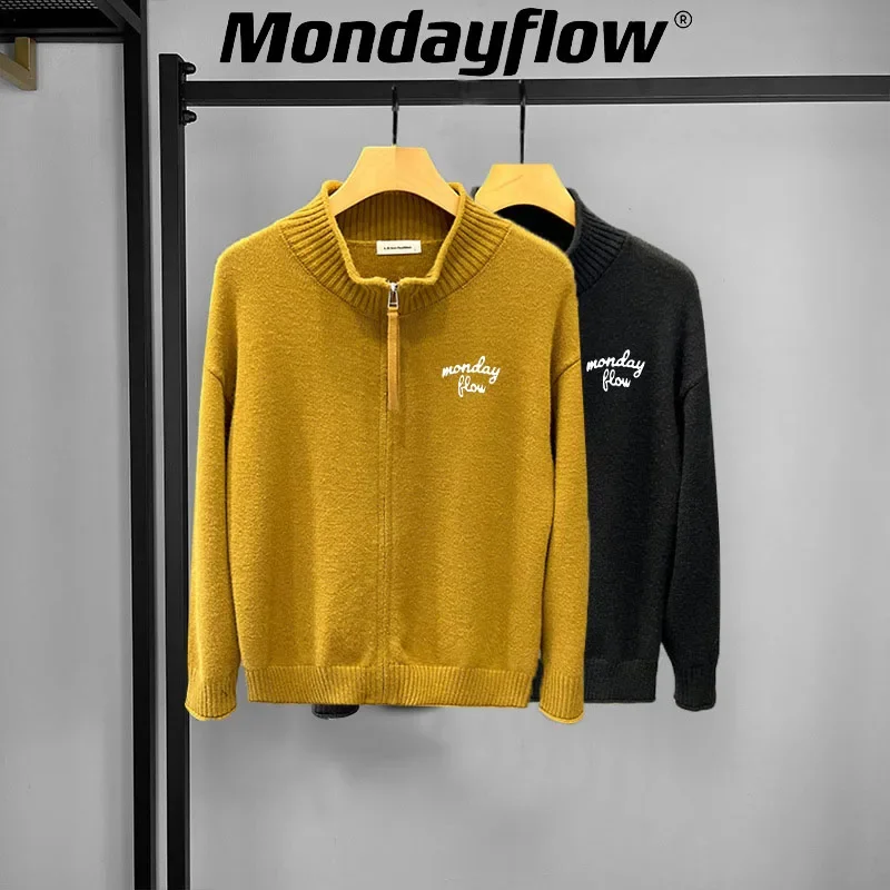 

Весенняя одежда для гольфа Mondayflow, уличный спортивный Универсальный свитер, Удобный И Теплый кардиган, вязаные свитера с длинными рукавами