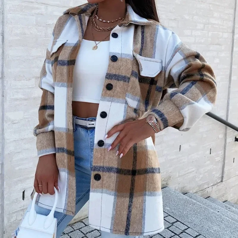 Moda donna corto shackets velluto a coste button down crop