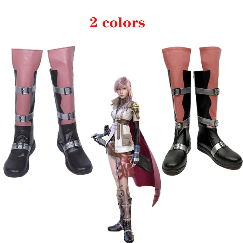 

Final Fantasy XIII Lightning Cosplay Boots Shoes Game Party Halloween Cosplay Boots Custom Made for Adult Women Men Shoes