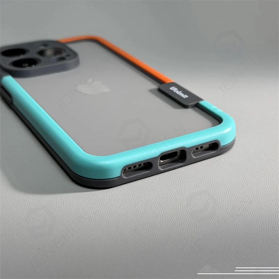 Dual Color Shockproof Bumper Case with Soft Silicone Frame