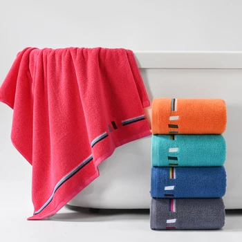 Asciugamano da bagno grande in cotone 100% Asciugamano da bagno per adulti Asciugamano da bagno assorbente per il sudore Set di asciugamani da bagno colorati Asciugamano da bagno di grandi dimensioni 1