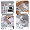 Plastic Transparent Cosmetics Storage Boxes Set Stackable Vanity Bathroom Makeup Organizer Bin Desktop Drawer Organizer 5