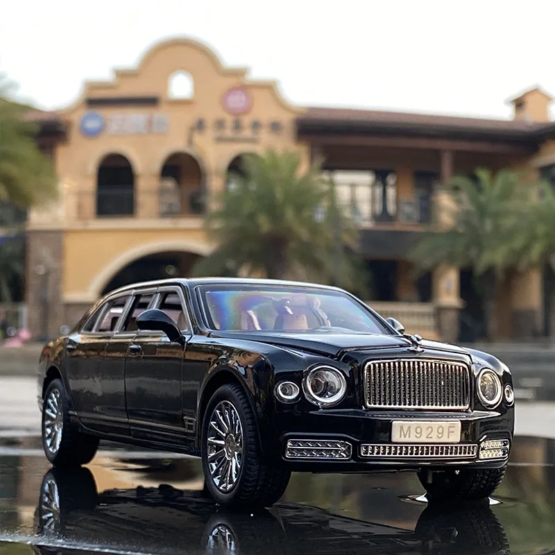 

Модель автомобиля Bentley Mulsanne в масштабе 1:24, Литые и игрушечные автомобили, модель металлического игрушечного автомобиля, имитация звука, коллекционные подарки