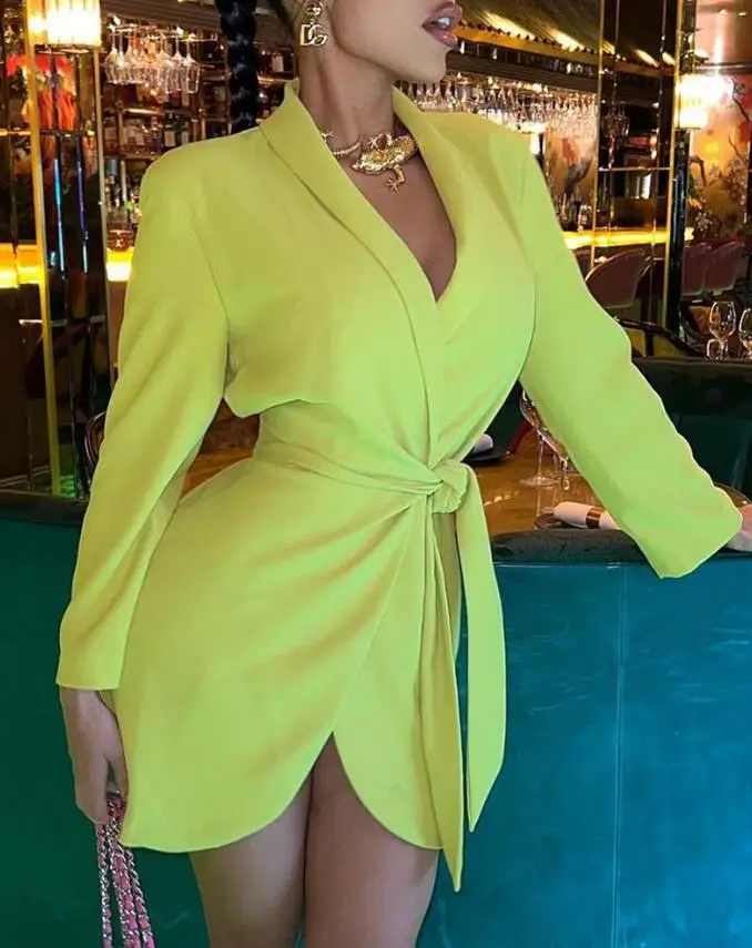 slim fit dress slacks Unique21 Blazer Dress, Luxe Stain Breasted Light Green Blazer Dress 18 main image 0