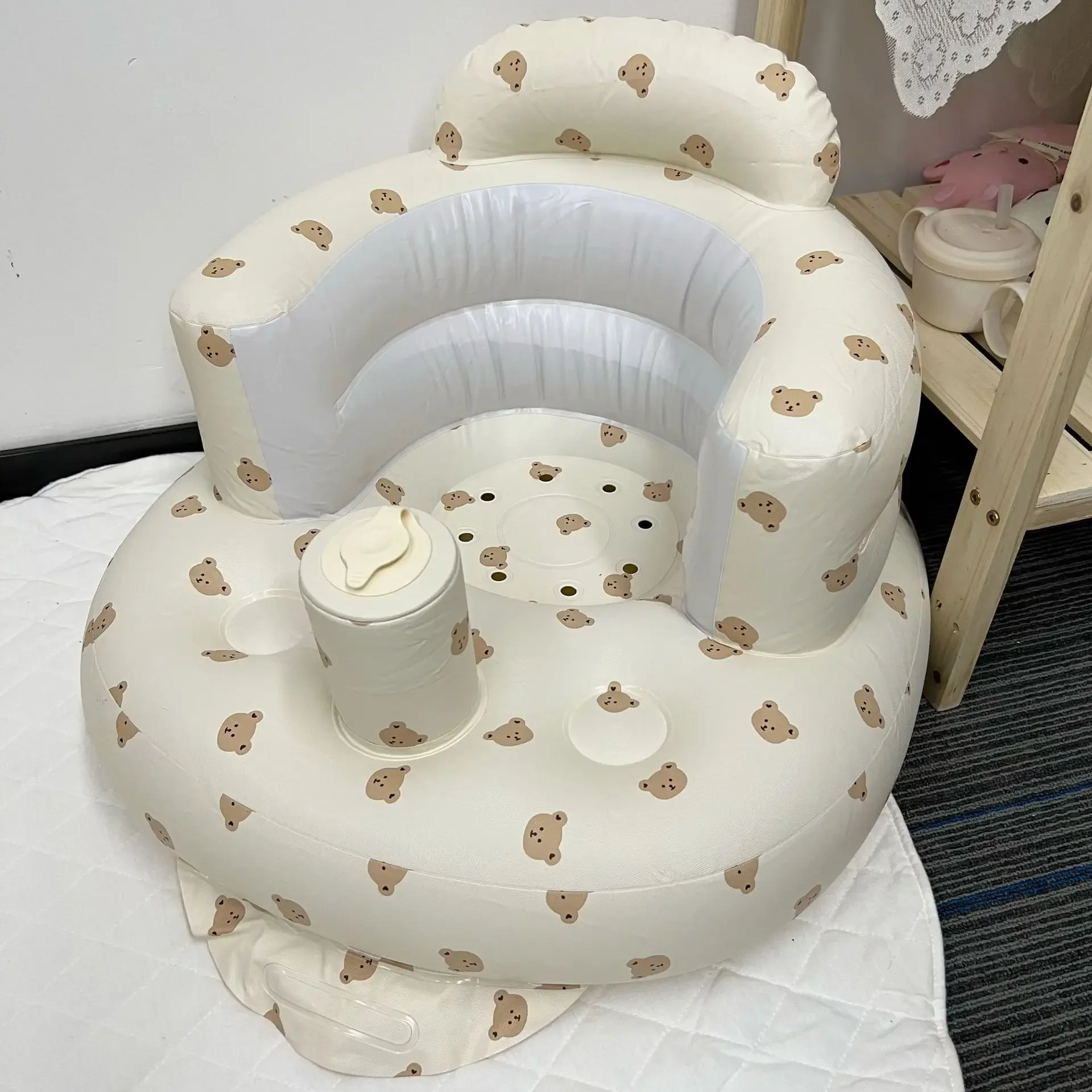 Learn to sit on a chair, baby inflatable sofa, baby sitting and standing artifact, train children to learn make a seat