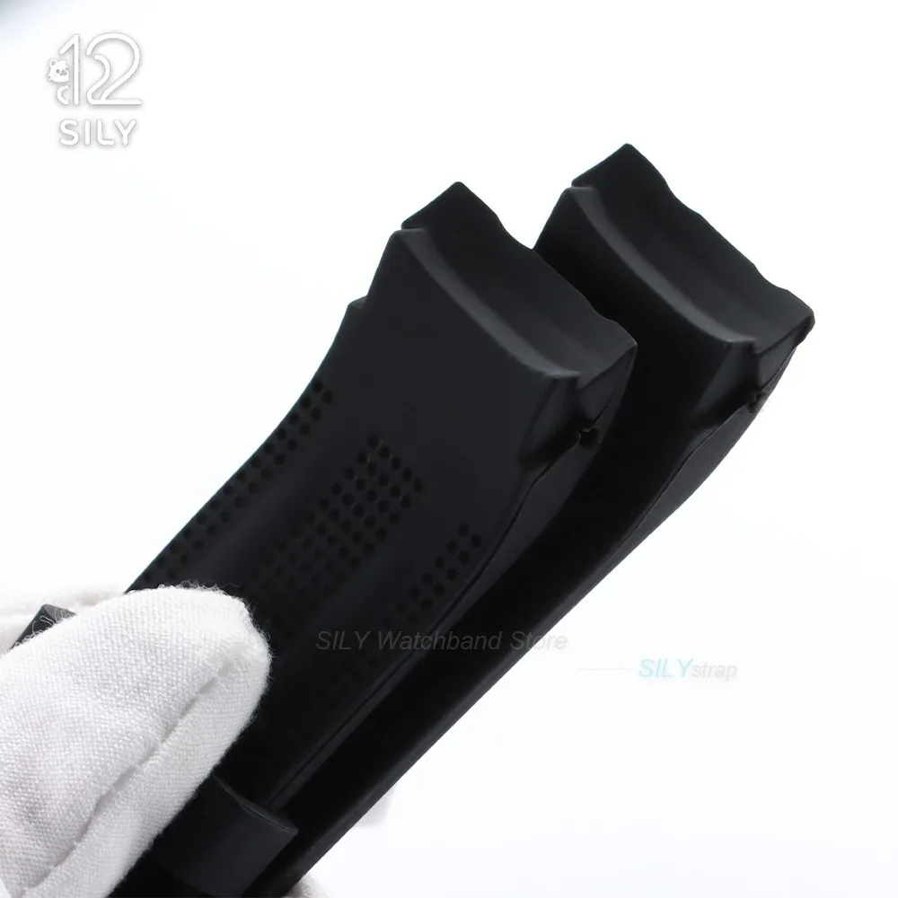 Curved End Silicone Watch Strap - Universal Waterproof Sport Wristband