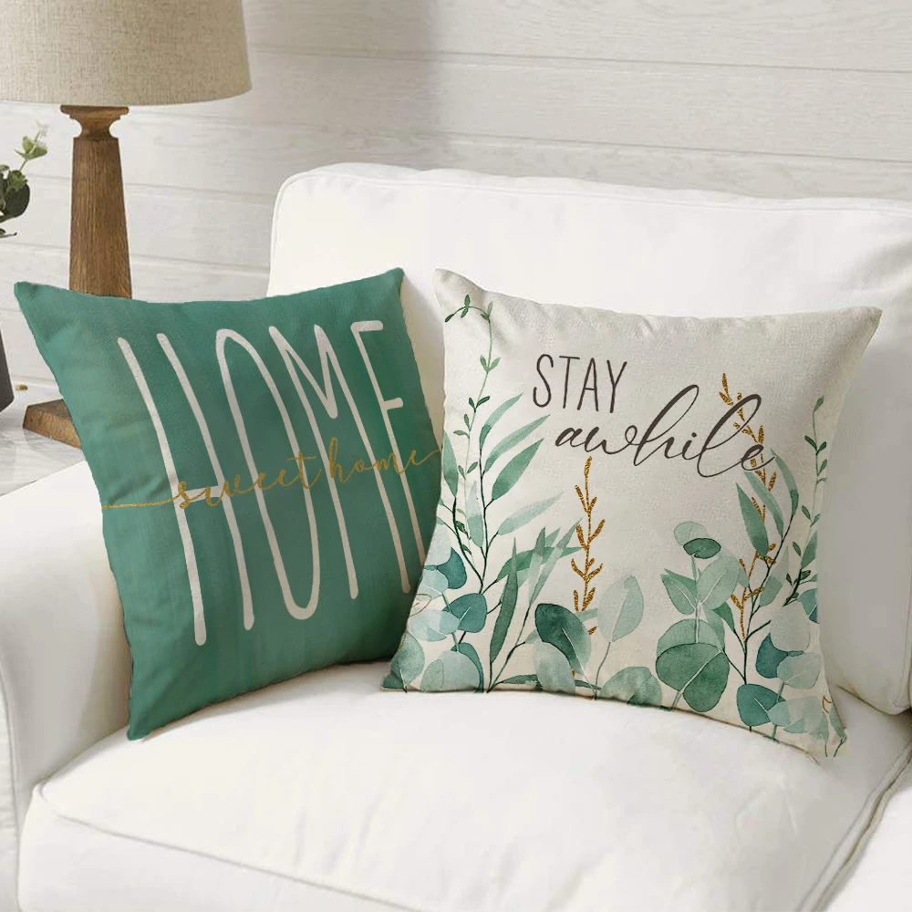 Spring Bohemia Style Geometry Pillowcase Sweet Home Geometry Flower Design Cushion Cover For Family Home Sofa Spring Decor 45x45 5
