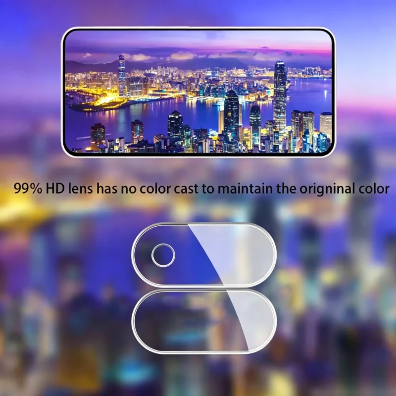 Enhanced Camera Cover - 3D Curved Anti-Scratch Protective Lens Film with Outer Glass Cap