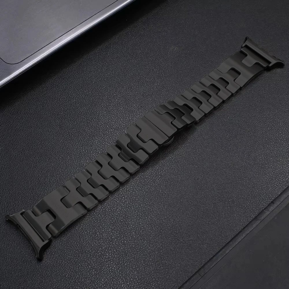 Premium H-Shaped Stainless Steel Quick Fit Metal Strap - Luxury No-Gap Design Bracelet