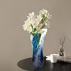 Ocean Wave Small Vase Resin Crafts Ocean Wave Vase Decoration Ocean Series Blue Home Decoration 5