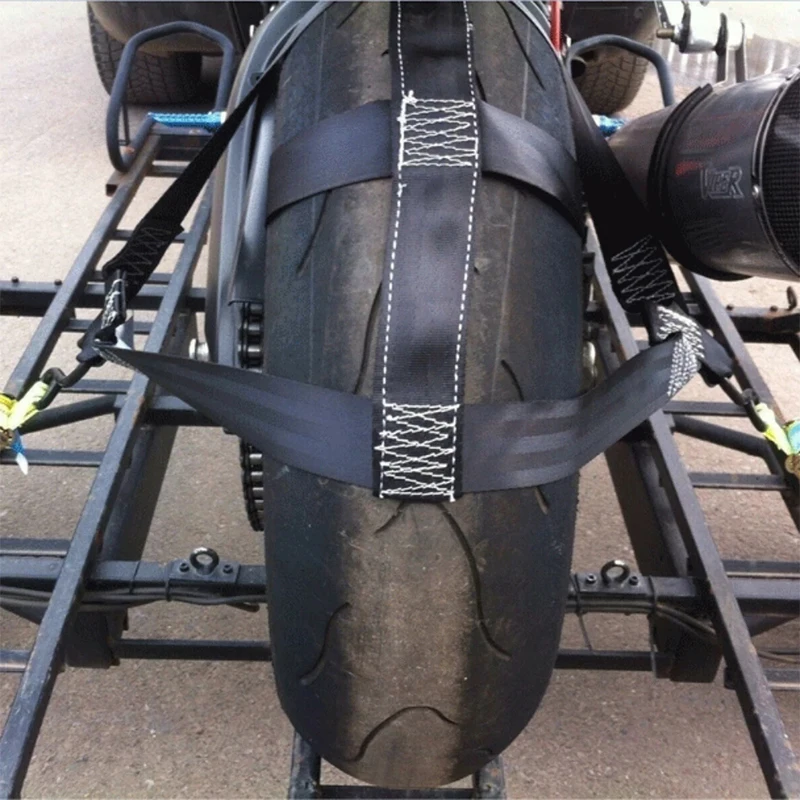 Motorcycle Rear Wheel Tire Binding Strap, Foldable Fastening Strap 5