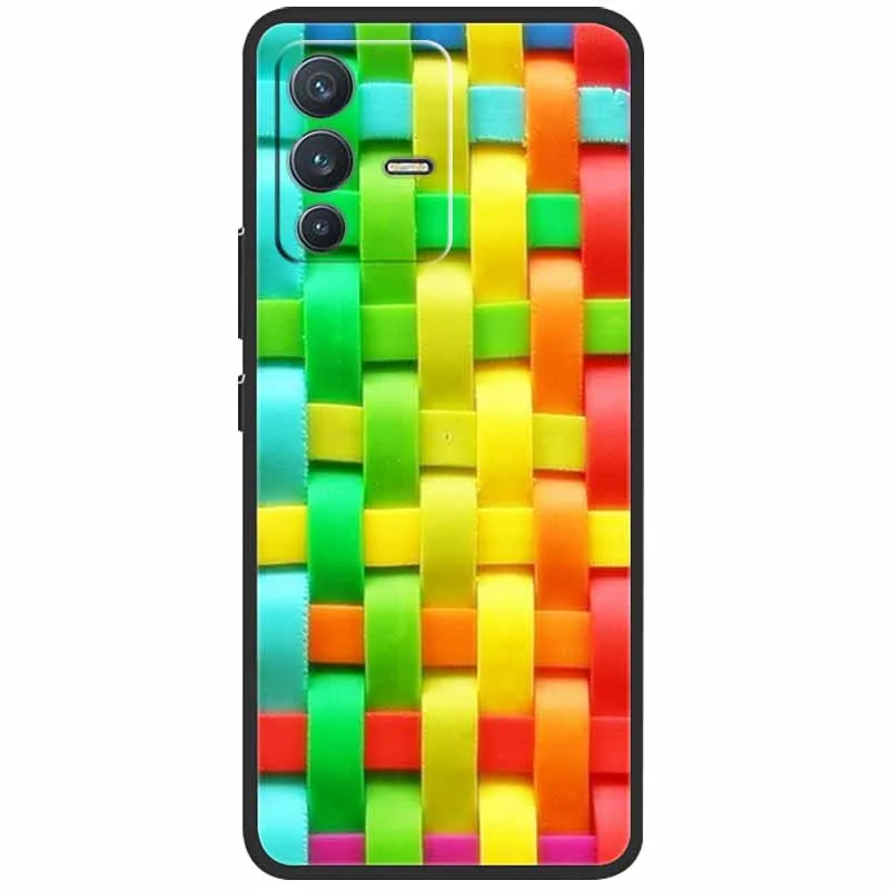 7 Pezzi Cover Compatibile con vivo V23 5G (6,44), Custodia in Morbido Silicone TPU Sottile con Protezione per Fotocamera con Fodera in Microfibra, 7