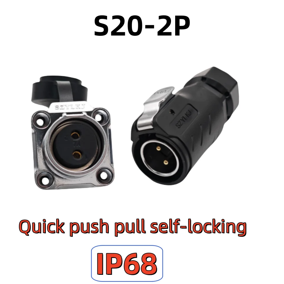 LED 디스플레이 방수 항공 플러그 소켓, 절연 전원 신호, 방수 플러그, SD20, IP68, 20A500V