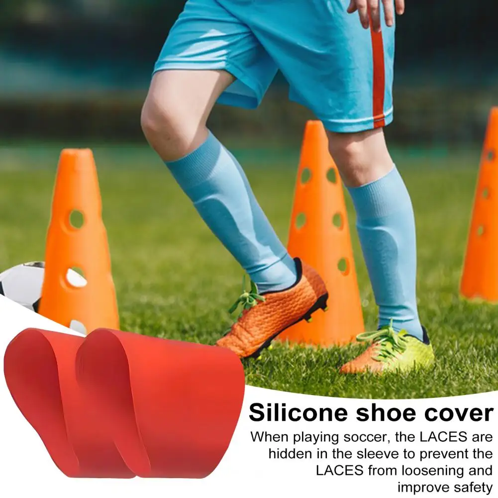 Soccer Lace Bands Youth Soccer Cleat Lace Cover Silicone Shoelaces Covers Sports Accessory For Football Baseball Shoes 축구화 끈 커버 football cleat covers