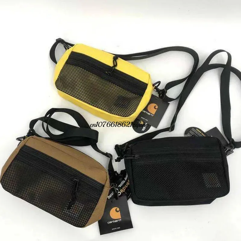 CARHARTT 메시 메신저 백, 레터 메신저 백, 거리 레저, 작은 사각형 가방