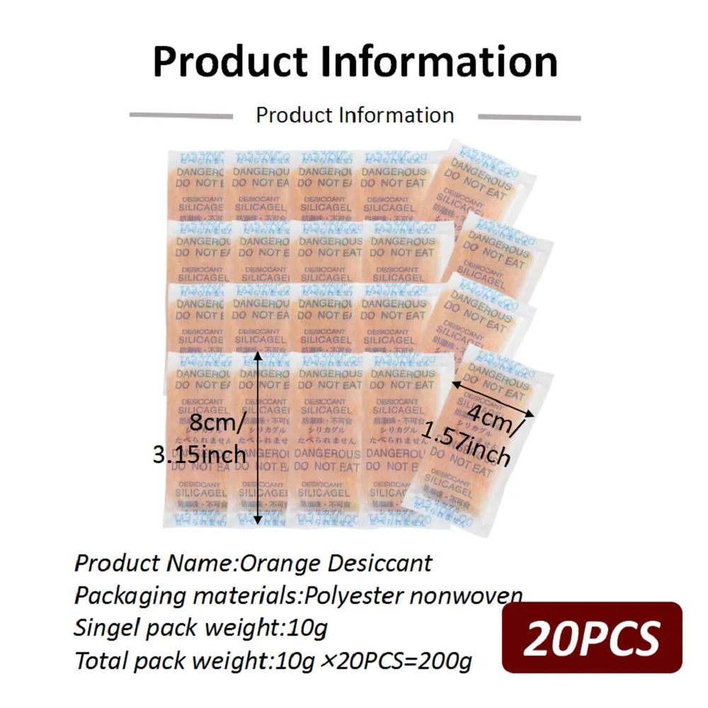 10g Reusable Silica Gel Beads Moisture Absorber Desiccant Dehumidifier Kitchen Living Room Color Changing Indicating Silica Gel silica gel desiccant moisture absorber