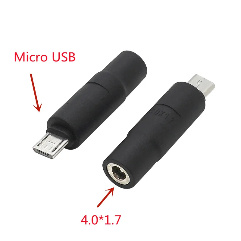 

Female To Micro USB Male Jack Micro 5Pin DC 4.0*1.7 Power Charger Adapter Converter Connector For Laptop/Tablet