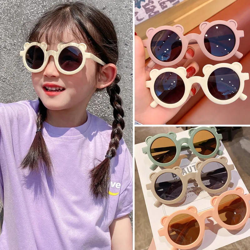 

Children Cute Cartoon Sunglasses Boy Girl Outdoor Sun Protection Summer Baby Sport Shade Glasses Kid UV400 SunglassesNew
