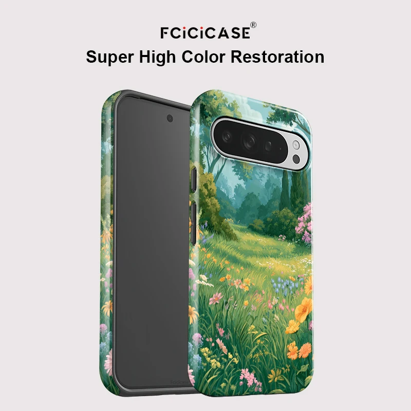 Floral Dual Layer Shockproof Phone Case with Enhanced Protection
