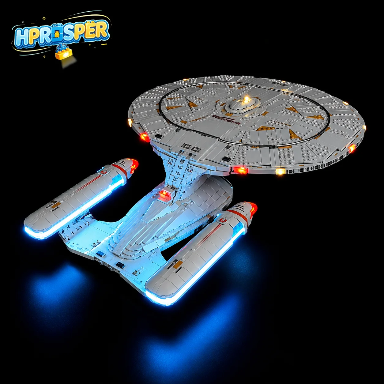 레고 10356 아이콘 스타 트렉: U.S.S.용 HPROSPER 5V LED 조명..
