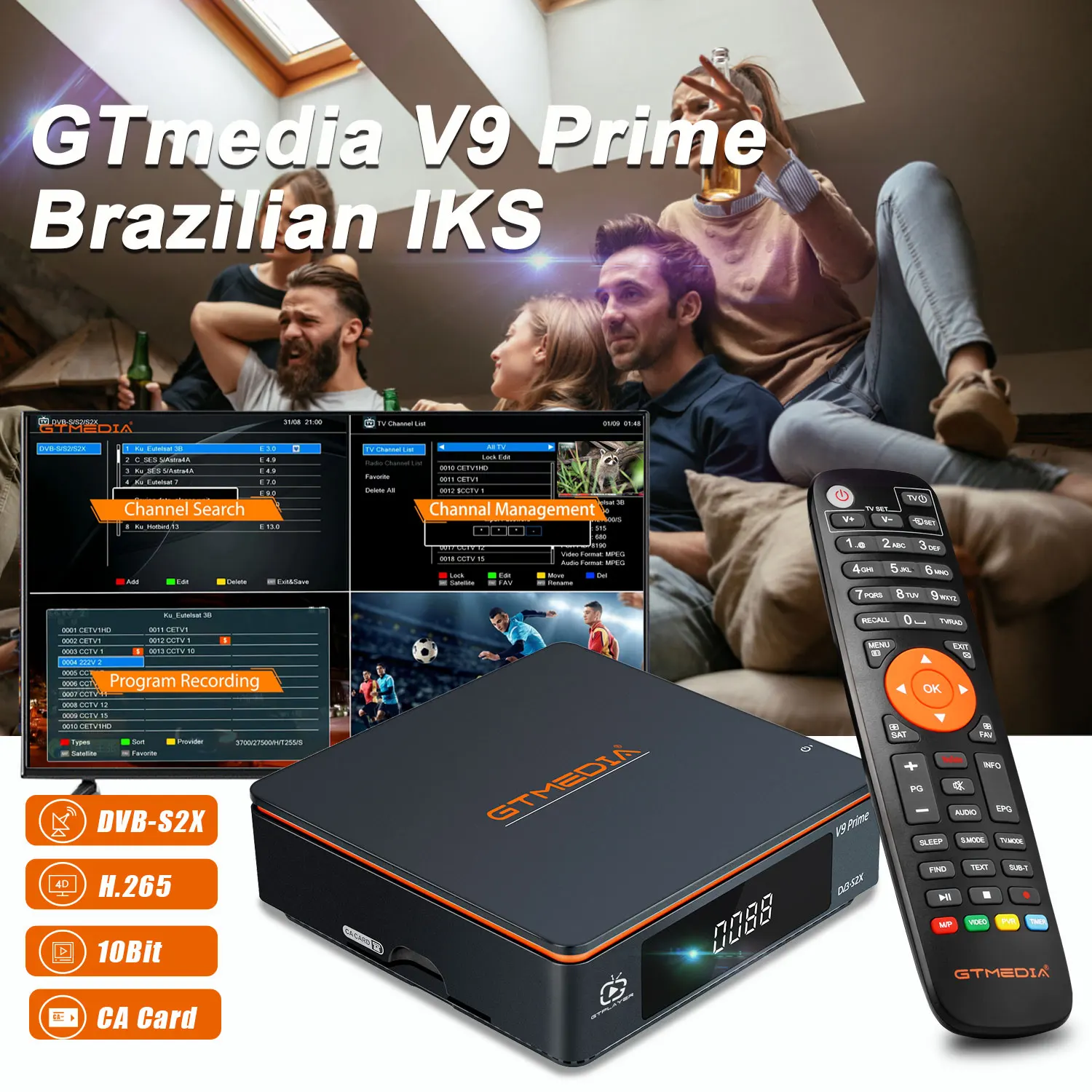 

2022 новая версия GTmedia V9 Prime спутниковый приемник Бразилия CH 70,0 ° W спутниковые каналы поддержка IKS не поддерживает SKS телеприставка