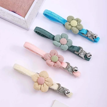 귀여운 봉제 고양이 목걸이, 종, 천사 날개 장식, 작은 개, 테디, 포메라니안 목걸이, 조절 가능