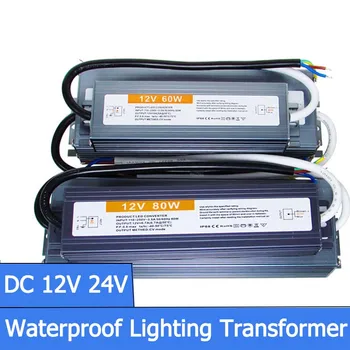 กันน้ําหม้อแปลงไฟฟ้า AC 110V ~ 220V ถึง DC 12V 24V 10W 20W 30W 50W 100W 150W 200W กลางแจ้ง IP67 ~ IP68 อะแดปเตอร์ 1