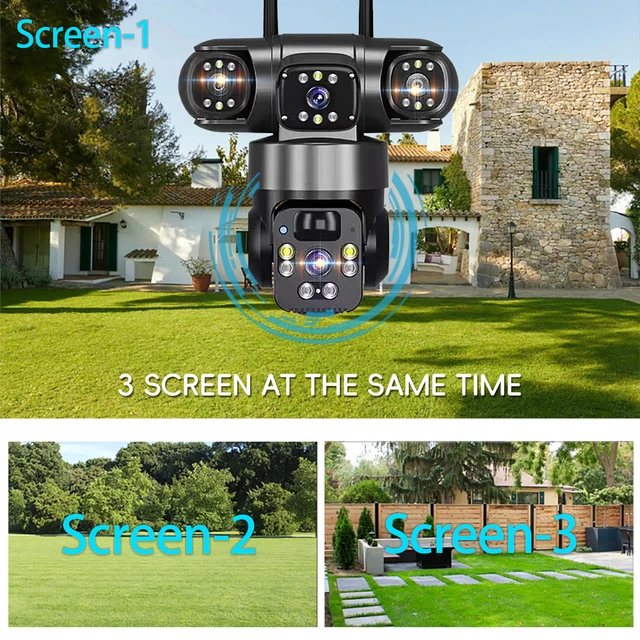 AIOOK 4G Solar Camera HD 12MP Outdoor CCTV Waterproof Night Vision Two-Way Intercom V380 PRO Camera Mobile Tracking  IP Camera 2