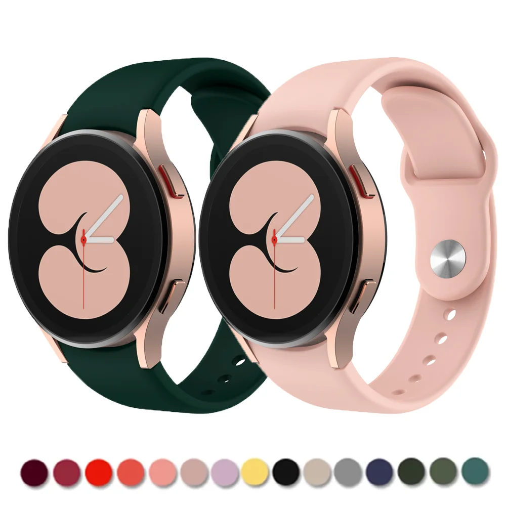 Ремешок силиконовый для смарт-часов Samsung Galaxy Watch 4 мм 40 спортивный браслет без