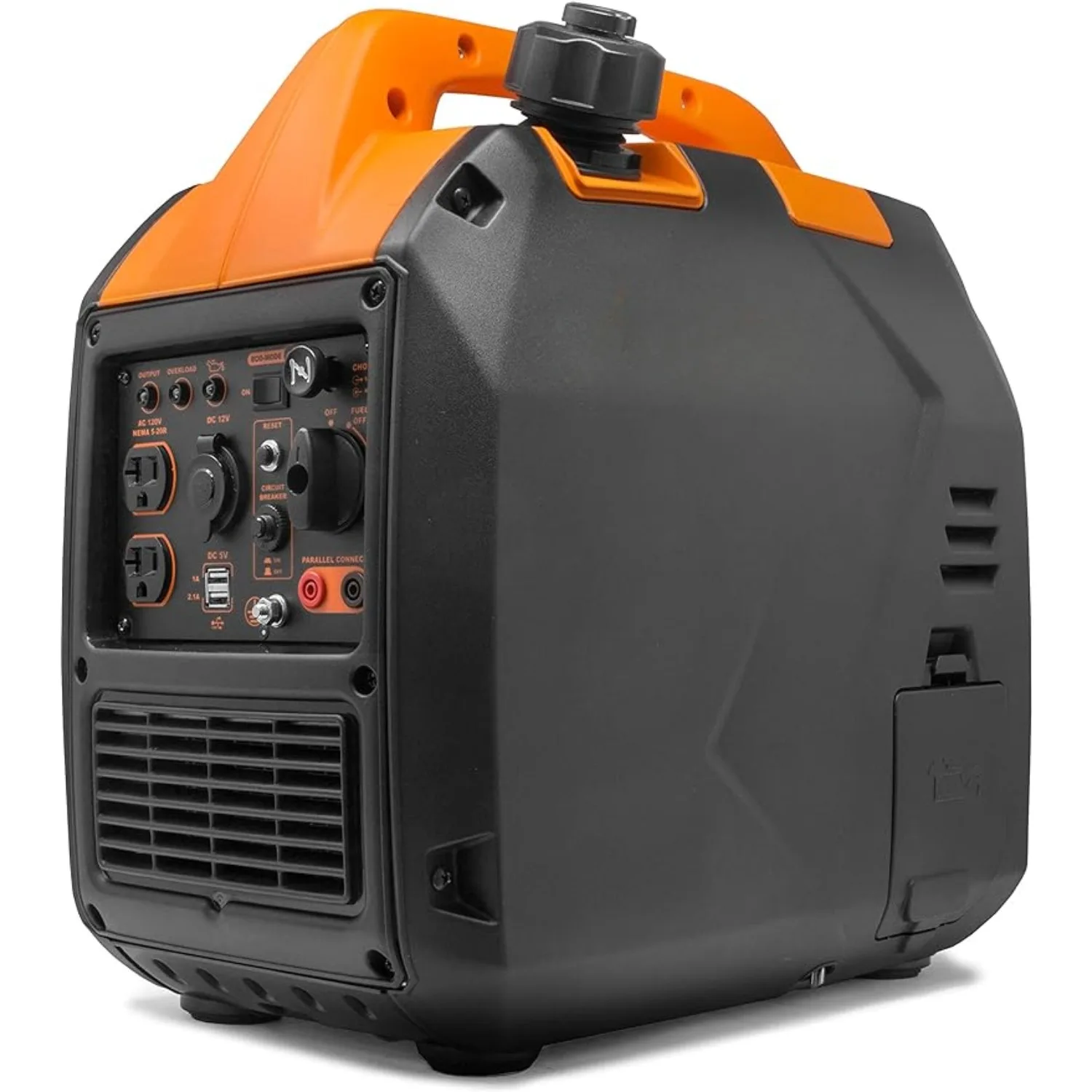 

56203i Super Quiet 2000-Watt Portable Inverter Generator w/Fuel Shut Off, CARB Compliant, Ultra Lightweight, Black/Orange