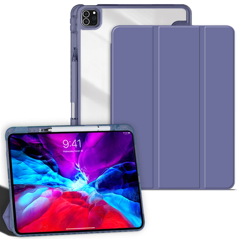 Premium TPU Silicone Shockproof Smart Tablet Case with Pencil Holder