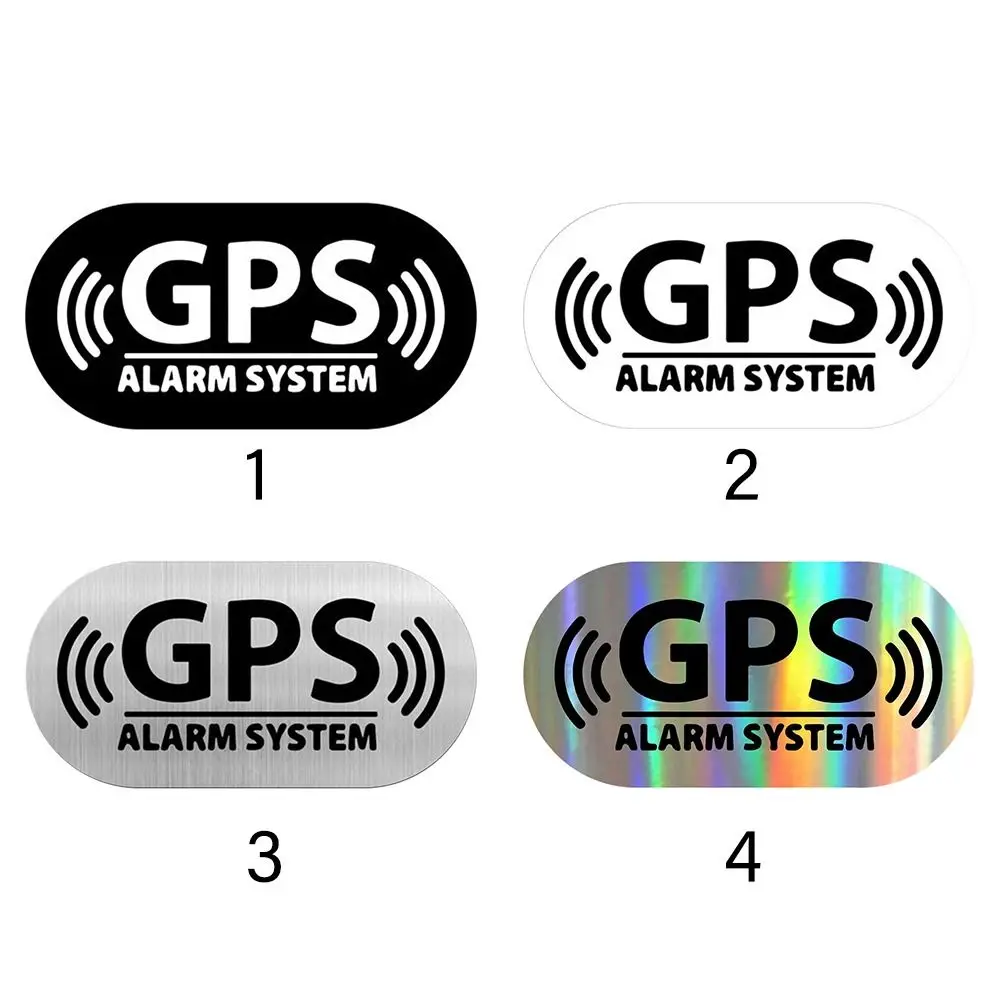 16*8cm GPS Tracking Alarm Sticker Tool Waterproof Multicolor Alarm System Decal Car Vehicle Supplies Reflective Warning Sticker