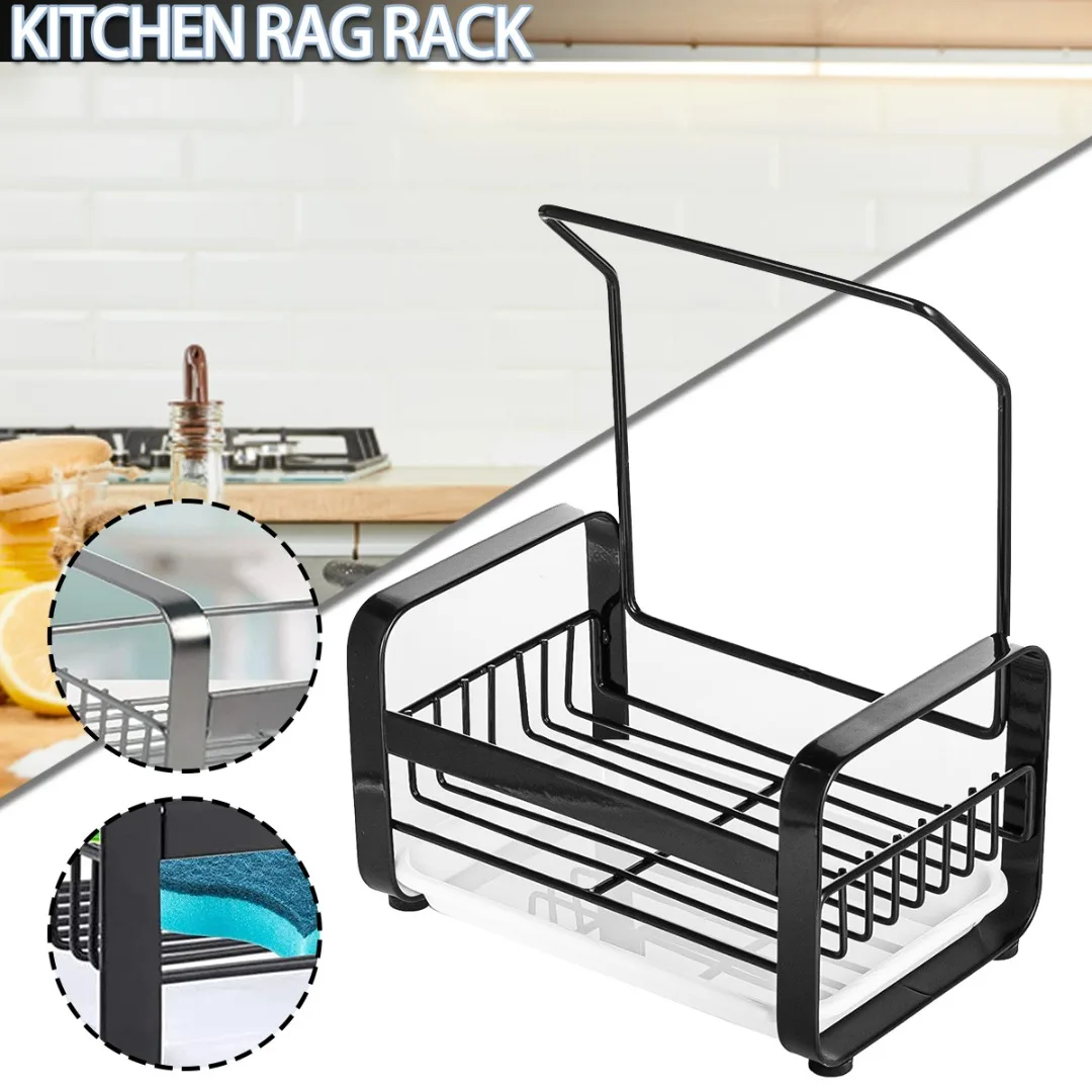 

1pc Stainless Steel Kitchen Sink Rack High Quality Dishes Washing Sponge Brush Tool Drainer Racks Kitchen Cook Seasoning Basket