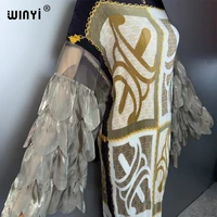 Robe de plage plissée élastique WINYI, nouvelle robe kaftan abaya de luxe Dubaï, robe de soirée longue pour femme musulmane. 6
