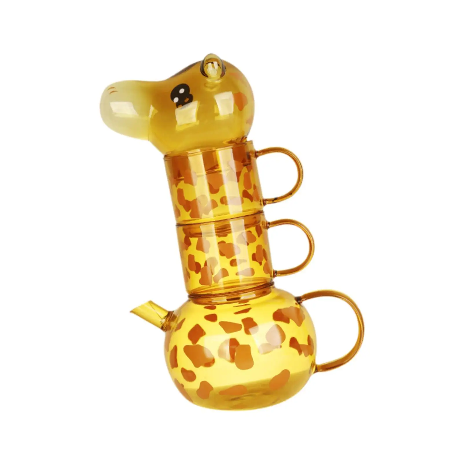 Cartoon Giraffe Tea Set Milk Cups Unique Giraffe Gifts Coffee Mug Water Kettle for Desk