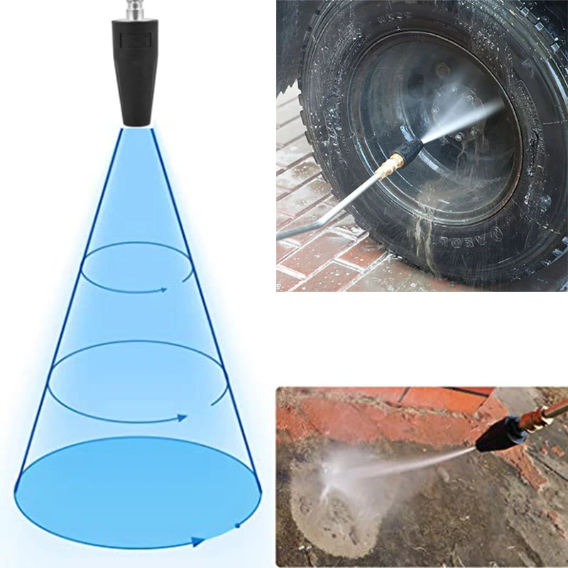 Connettore A Getto Rotante Con Ugello Turbo Universale Per Lavaggio Auto Accessori Per Rondella Testa Pistola Ad Acqua Ad Alta Pressione 2600 Psi