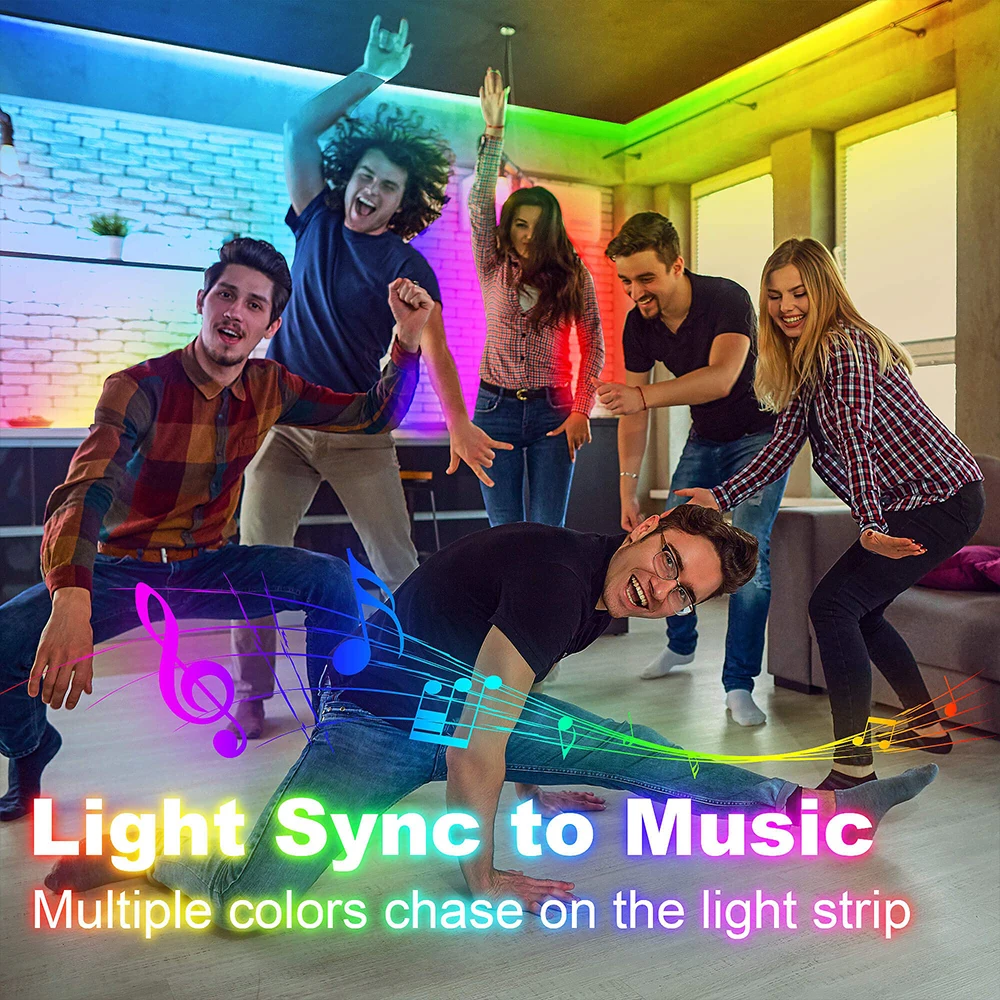 USB 5V 1M-30M RGBIC WS2812B LED Ʈ  ü̽ ȿ 帲 ÷    ÷ Ʈ, TV Ʈ 