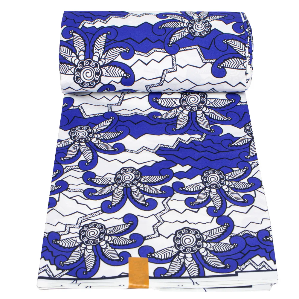 African printed blue and white batik fabric Ankara clothing fabric ankara hollandais dutch wax high quality