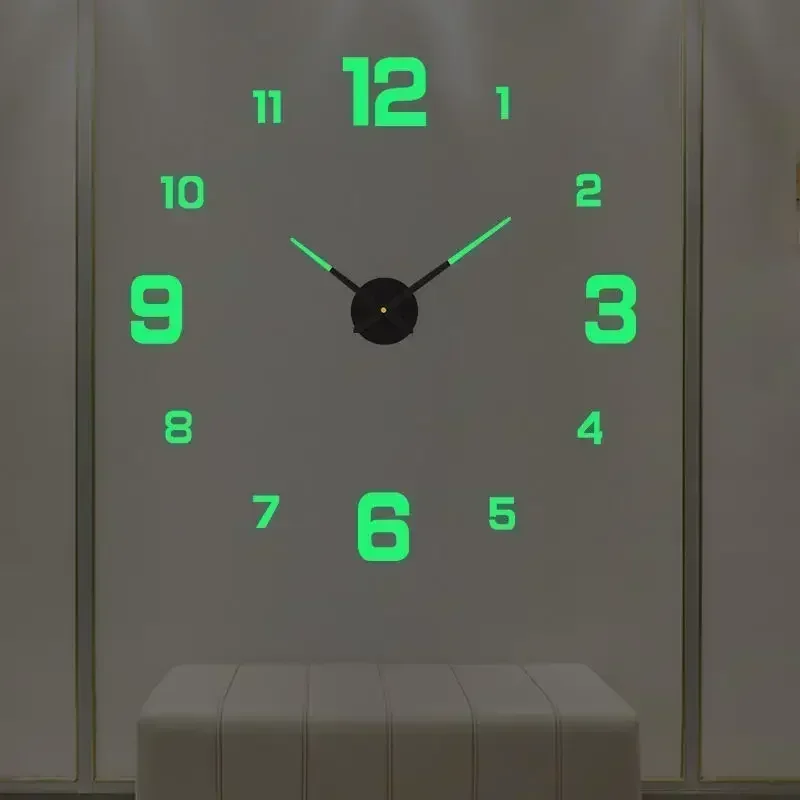 3D DIY Wall Clock Acrylic Mirror Stickers