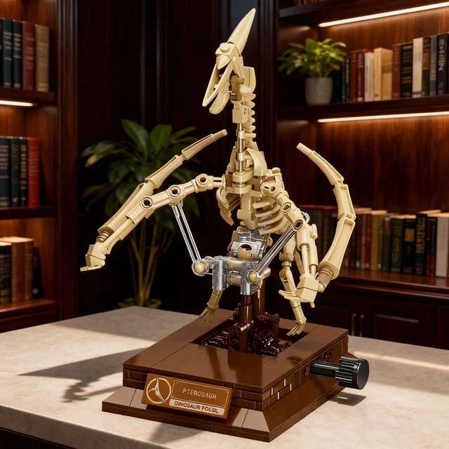 Jouet de construction de dinosaure pterosaure fossile KNEW BUILT - Cadeau pour collectionneur, jouet éducatif STEM et décoration d'intérieur, cadeau d'anniversaire pour garçons
