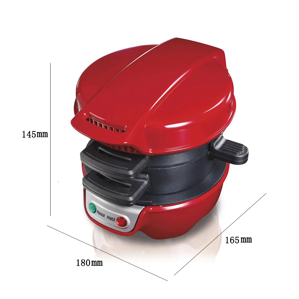 Household Multifunctional Breakfast Machine Portable Hamburger Sandwich Machine Waffle Machine with Egg Cooker Ring