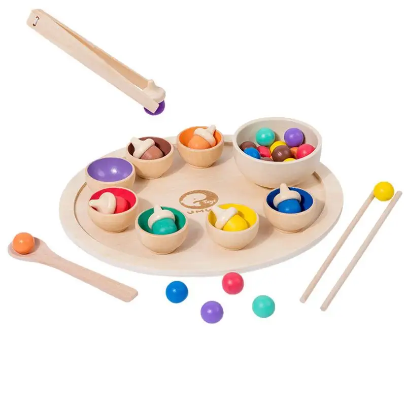 

Kid's Color Matching Toy Wooden Balls Color Matching Toy Color Recognition Learning Toy For Outdoors School And Home