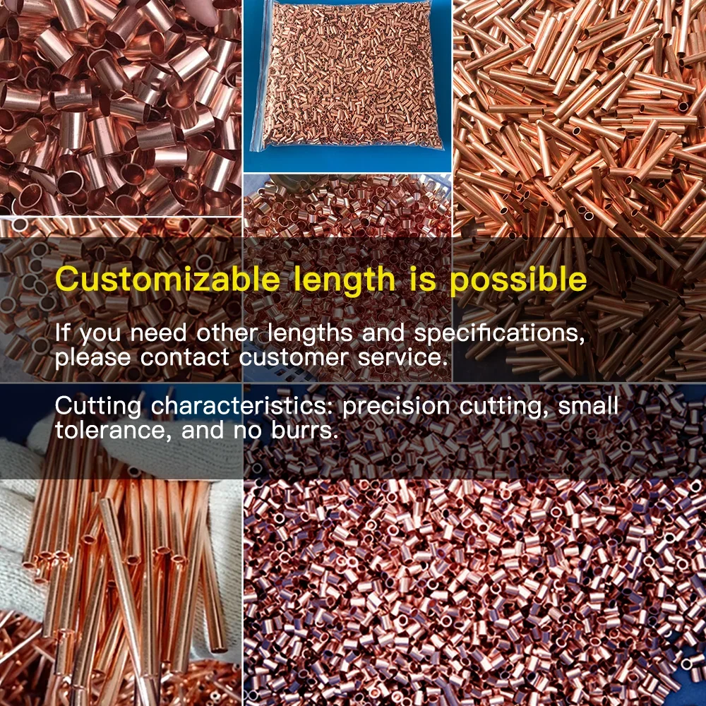 Copper Tube OD1.5-16mm length300 500mm Round Copper alloy Pipe Straight precise thickness 0.2-2