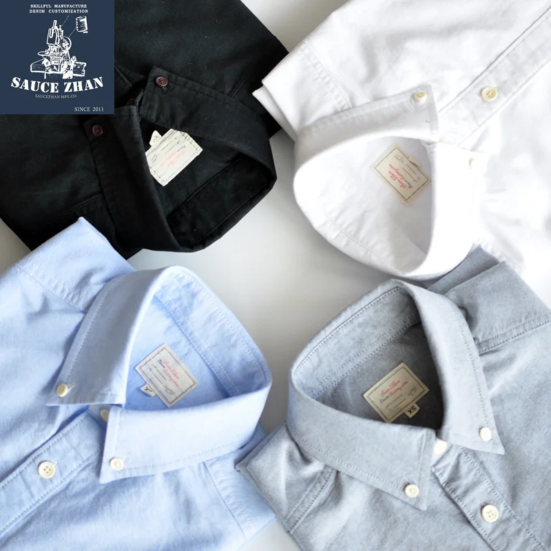 SauceZhan Cotton Long Sleeve Men Shirt