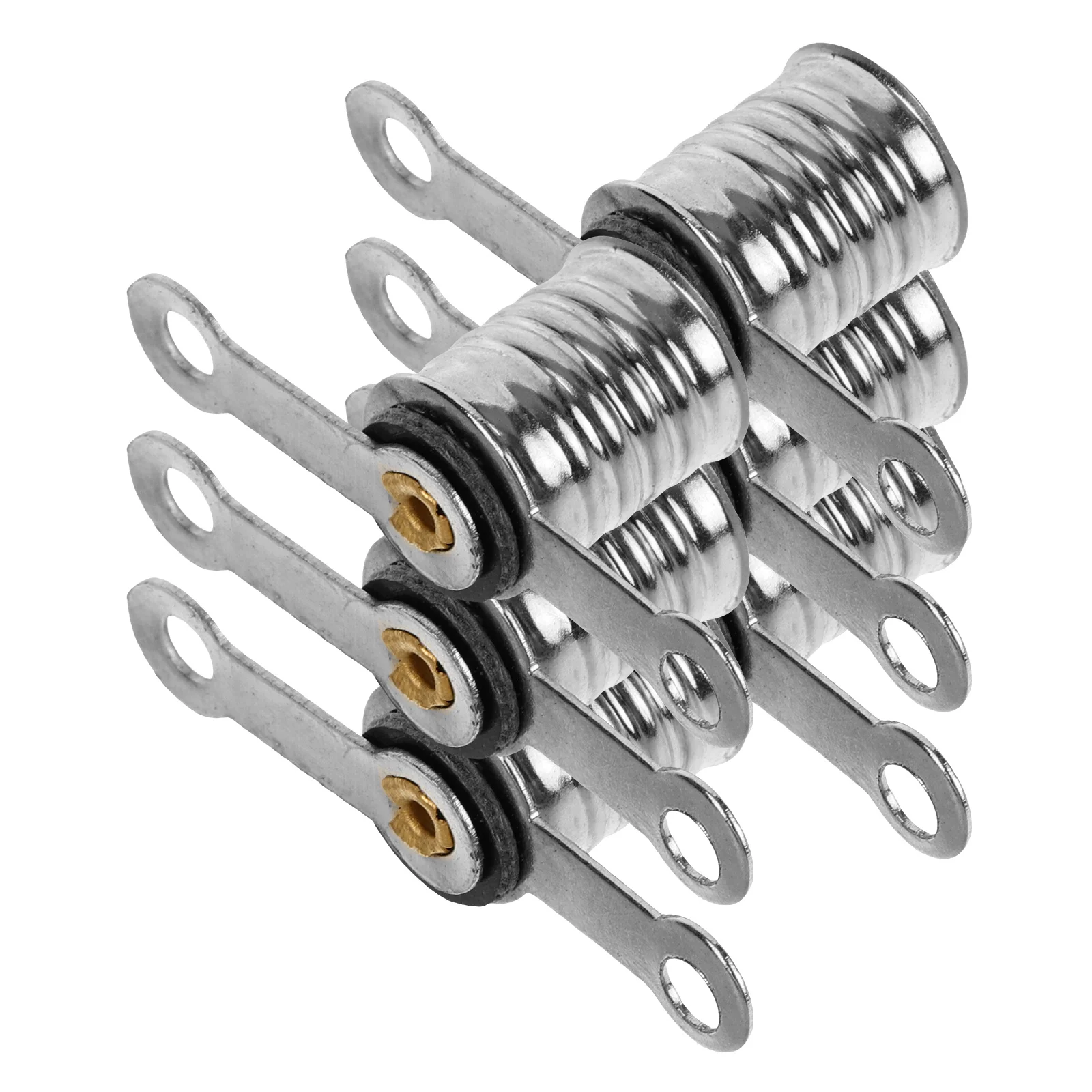 

6 Pcs Electric Bead Seat Light Socket Screw Bulb E10 Lamp Holder Replacement Base