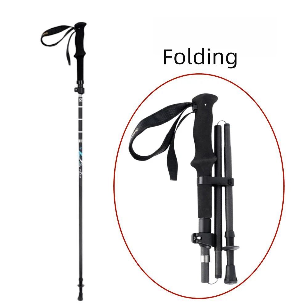 Carbon Fiber Hiking Poles Portable Walking Poles Walking Sticks Ultralight Collapsible Hiking Poles Outdoor Hiking Poles 5