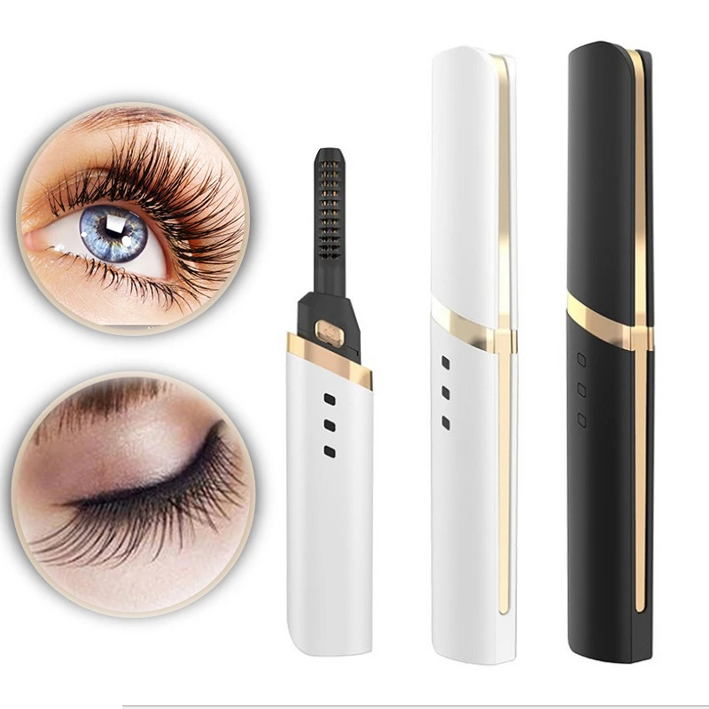 1081 Private Label 3d Magnetic With Rose Gold Mini Electric Makeup Sets Tools Plastic Heated Eyelash Curler eyelash curler